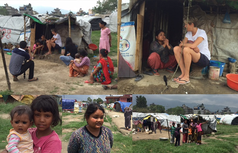 Kate returns to displacement camp, Kathmandu