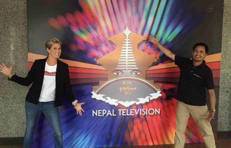 Kate appears on Nepal HUAWEI Namaste TV Show